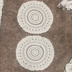 Handmade Crochet Doilies Set